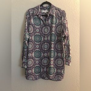 Foxcroft! Purple/Teal Tunic size 14W